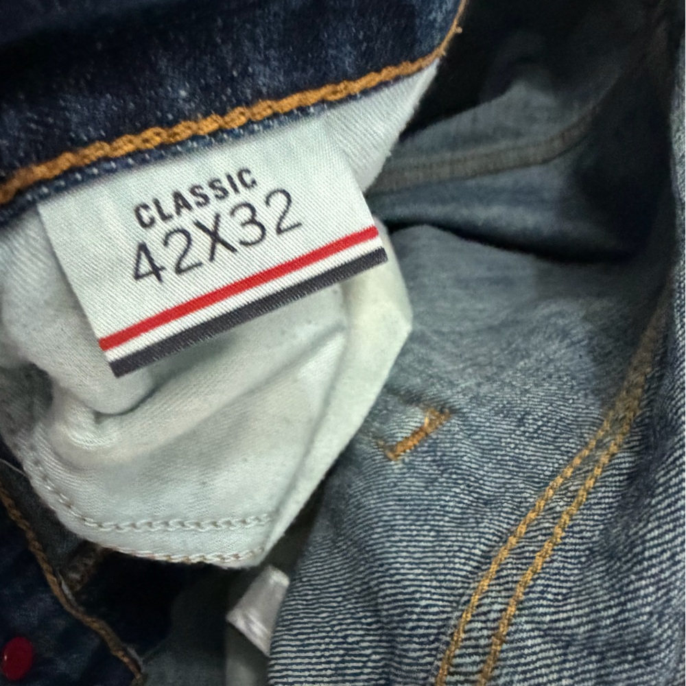 Tommy Hilfiger Men's Dark Blue Straight Jeans - Picture 11 of 16